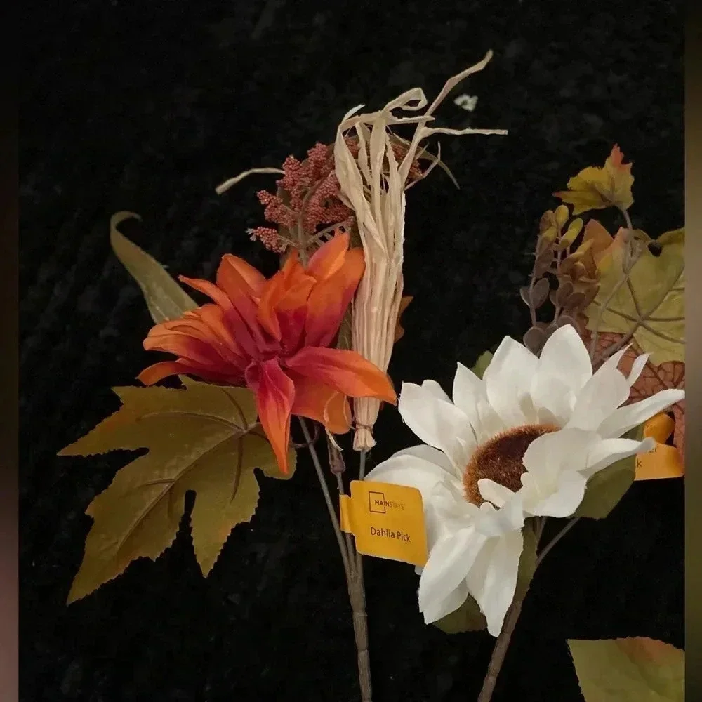 Mainstays fall faux floral mixes 6 piece bundle